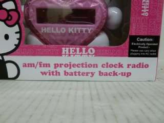   Hello Kitty AM/FM Projection Clock Radio With Battery Back Up  