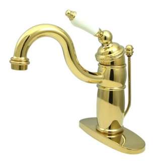 Single Handle Deck Mount Bathroom Lavatory Faucet Brass Finish  