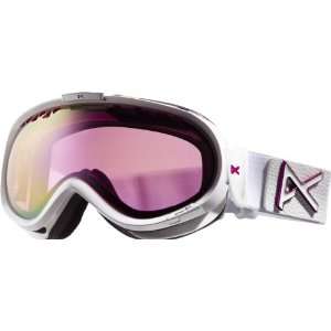  Anon Solace White Emblem & Pink SQ 2012 Girls Snowboard Goggles 