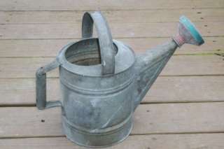 Vintage Primitive Galvanized Watering Sprinkler Can Garden Copper 