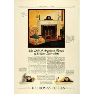  1923 Ad Antique Seth Thomas Mantel Clocks Timepiece Home 