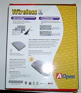 Aopen r 25w WIRELESS RADIO MOUSE PS2 PS 2 NEW NIB LOOK  