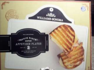 Williams Sonoma~FRENCH PANTRY APPETIZER PLATES~S/2~HTF~  
