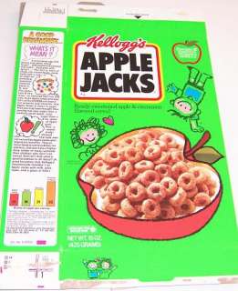 1992 Apple Jacks Kelloggs Cereal Box gg116  