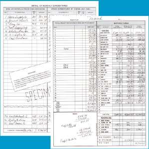 Dome Monthly Bookkeeping Record Book   612   8 1/2 x 11   TAN Cover 