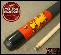 Licensed Carlton Draught Maple Snooker Pool Cue + Case  