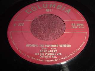 GENE AUTRY THE PINAFORES   RUDOLPH THE REINDEER   45  