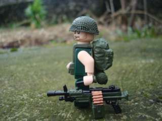 CUSTOM LEGO MINIFIG U.S. ARMY VIETNAM WAR GUNNER RARE  