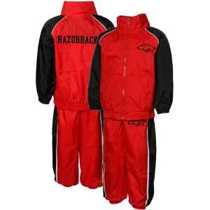 com Arkansas Razorbacks Infant Cardinal Black 2 Piece Jacket & Pants 