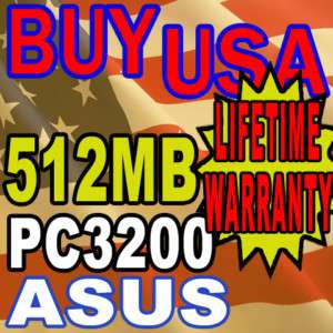 512mb ASUS P4P800 SE P4P800/Deluxe P4P800 VM RAM Memory  