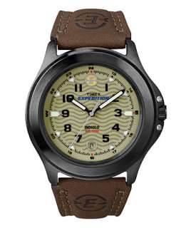 Timex Watch, Mens Expedition Metal Field Brown Leather Strap T47012UM 