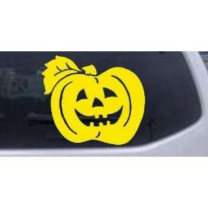 Yellow 20in X 17.5in    Jack O Lantern Halloween Other Car Window Wall 