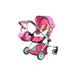  Babyboo Deluxe Twin Doll Pram/Stroller with Free Carriage 