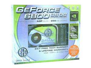    BFG Tech BFGR68256GSOC GeForce 6800GS 256MB 256 bit GDDR3 