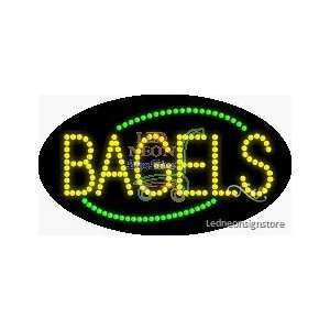 Bagels LED Sign 15 inch tall x 27 inch wide x 3.5 inch deep outdoor 