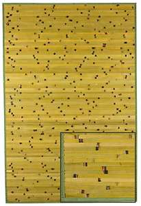 Bamboo Area Rugs/Floor Mats Burnt Raw Green in 5 Sizes  