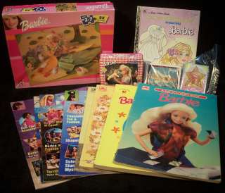 Collectors Lot of Barbie Puzzles, Books, Magazines, Cards & More 