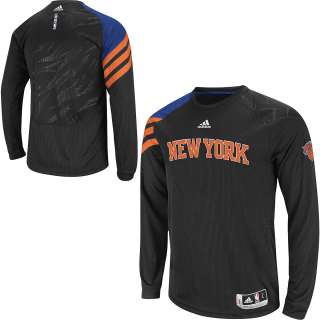 adidas New York Knicks On Court Long Sleeve Shooting Shirt  