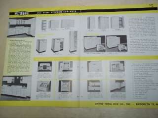   Metal Box Co Brochure~Kitchen/Bathroom Cabinets~Catalog~1946  