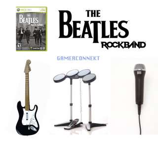 Beatles Rock Band Full Band Kit for XBOX 360 NEW Great 014633168914 