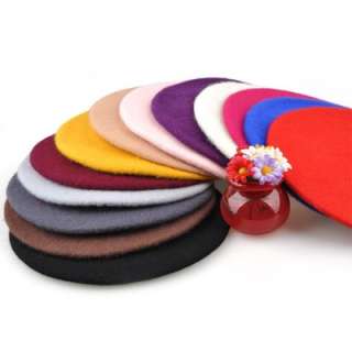 Womens Multi Color Fashion Warm Wool Berets Cap Hat HOT  