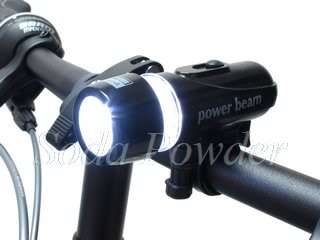 LED Bicycle Head Light Bike Flashlight Torch (Black)  