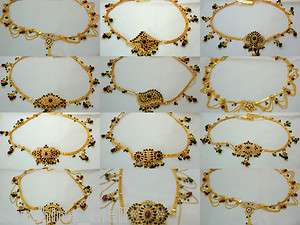   Wedding Gold Kundan Saree Sari Waist Belly Hip Belt Chain Body Jewelry