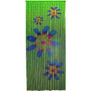   BCUFP928 Flower Power Painted Bamboo Curtain Patio, Lawn & Garden