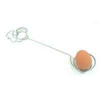 CHROME CHICKEN BOILED EGG CATCHER SPOON SCOOP  