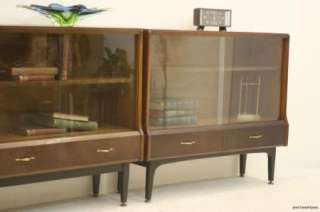 Retro G PLan Mahogany Glass Fronted Bookcase / Cabinet (1 of 2 