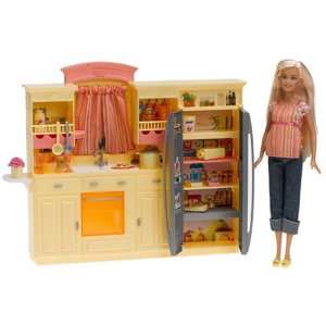  Barbie Play All Day Kitchen Set with Doll Toys & Games