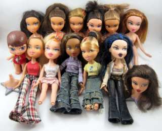  Lot of 13 Bratz Dolls Including Bratz Babyz and Styling Head  