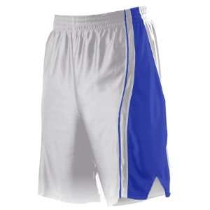  Alleson 547P Adult Dazzle Basketball Shorts WH/RO   WHITE 