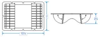 UEV4 Plastic soffit vent for use with 4 or 6 inch duct  