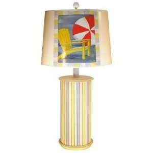    Weathered Beach Stripe Paul Brent Table Lamp
