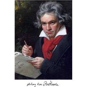  Ludwig Van Beethoven Composer Autograph Reprint 8 1/2 x 11 