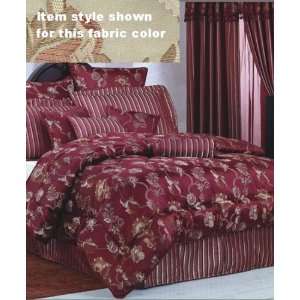  7pc Queen Size Beige Jacquard Comforter Bed in a Bag Set 