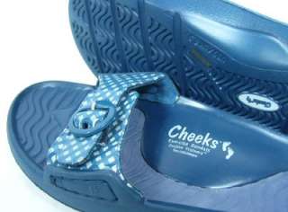 TONY LITTLE CHEEKS EXERCISE SANDALS DENIM/GINGHAM WORK OUT WHILE YOU 