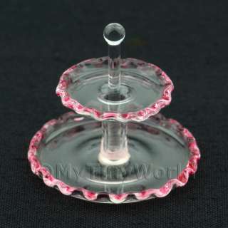Pink 2 Tier Cake Stand Doll House Miniatures (SCS PI)  
