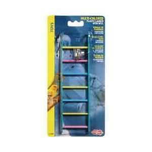   World Multi Color 7 Step Bird Cage Ladder w/Bell