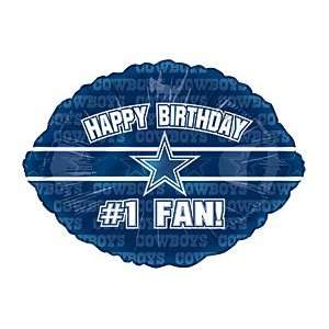  Happy Birthday #1 Fan Dallas Cowboys NFL Football Logo 