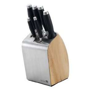   Piece Stainless Steel Knife Set with Black Handles