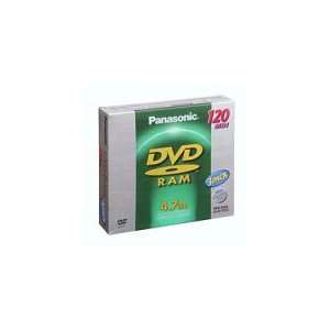  PANASONIC LMAF 120U Blank DVD RAM Discs ( 3 Pack 