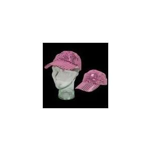  Sequin Baseball Hat   Ball Cap in Pink Health & Personal 