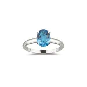   35 Cts Swiss Blue Topaz Solitaire Ring in Platinum 10.0 Jewelry