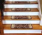 Premium Carpet Stair Treads   Brown Scrollwork (13)