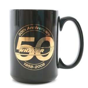 Boston Whaler 50th Anniversary Black Coffee Mug Cup