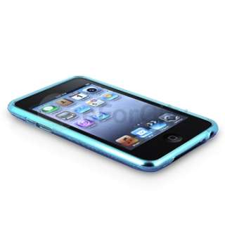 BLUE CRYSTAL SOFT GEL CASE FOR iPOD TOUCH 2nd 3rd Gen  