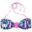   ® Juniors 2 Piece Tie Dye Bandeau Swimsuit with Crochet Accent