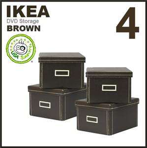 IKEA STORAGE 15 DVD BOXES LID Brown Container box  